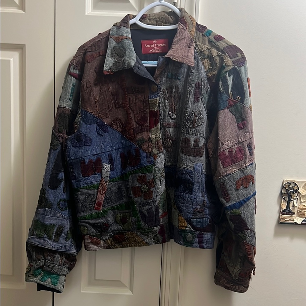 Sacred Threads Multicolor Patchwork Jacket - image 1